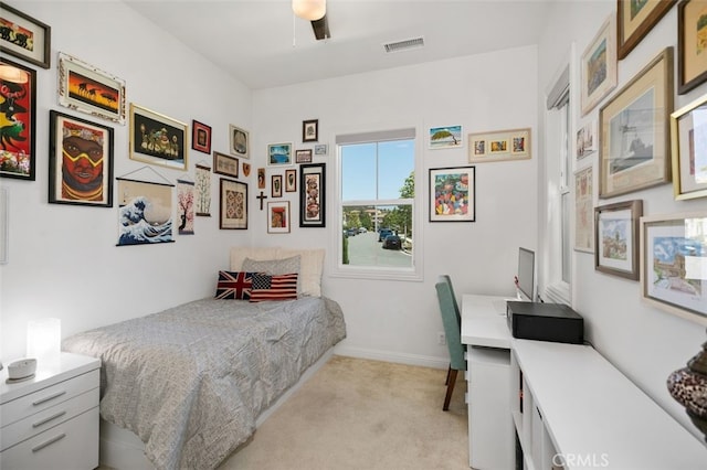 11 Juniper, Lake Forest, CA 92630 - bedroom featuring light carpet, an office area, and a ceiling fan