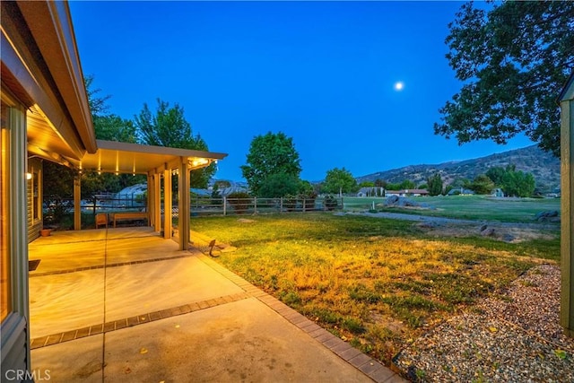 24050 Basin Harbor Ct, Tehachapi, CA 93561 - view of yard with a patio area and a mountain view