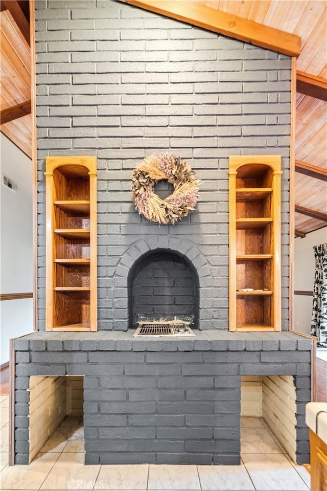 24050 Basin Harbor Ct, Tehachapi, CA 93561 - unfurnished living room featuring wooden ceiling