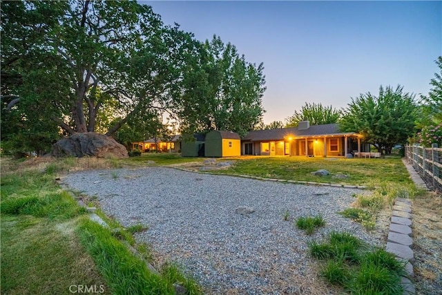 24050 Basin Harbor Ct, Tehachapi, CA 93561 - view of back of house at dusk