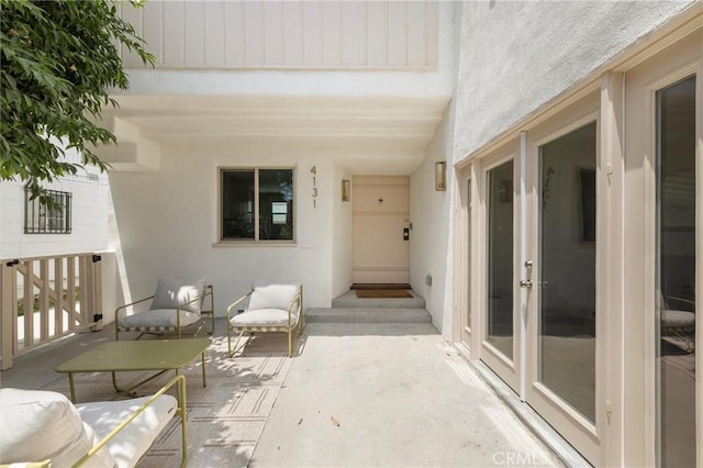 4131 Edgehill Dr, Los Angeles, CA 90008 - view of patio / terrace with french doors