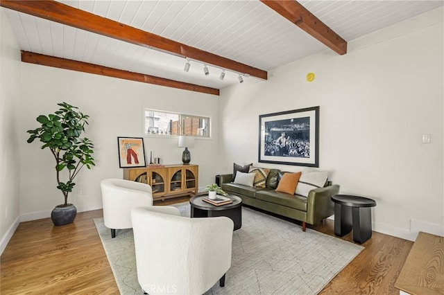 4131 Edgehill Dr, Los Angeles, CA 90008 - living room with wood finished floors and a wooden ceiling with exposed beams