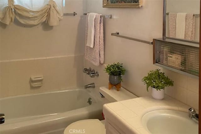 22908 Redwood Way, Crestline, CA 92325 - bathroom featuring vanity and bathing tub / shower combination