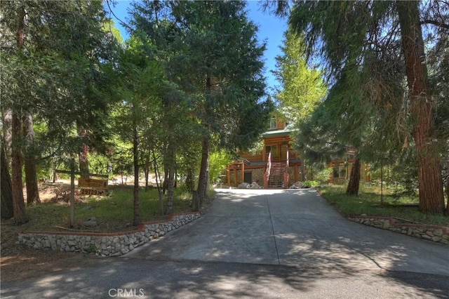 29729 Katherine Way, Cedar Glen, CA 92321 - view of concrete driveway with stairway