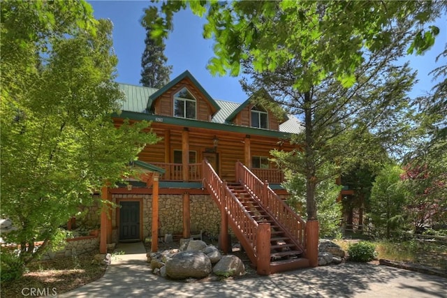 29729 Katherine Way, Cedar Glen, CA 92321 - view of jungle gym with stairway and covered porch