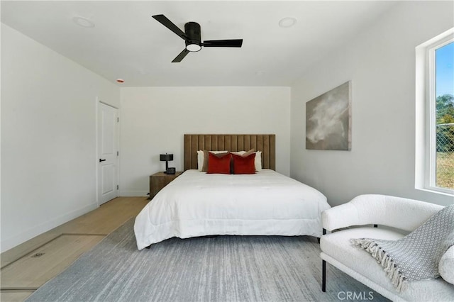 236 N Michigan Ave, Pasadena, CA 91106 - bedroom featuring multiple windows, wood finished floors, and a ceiling fan