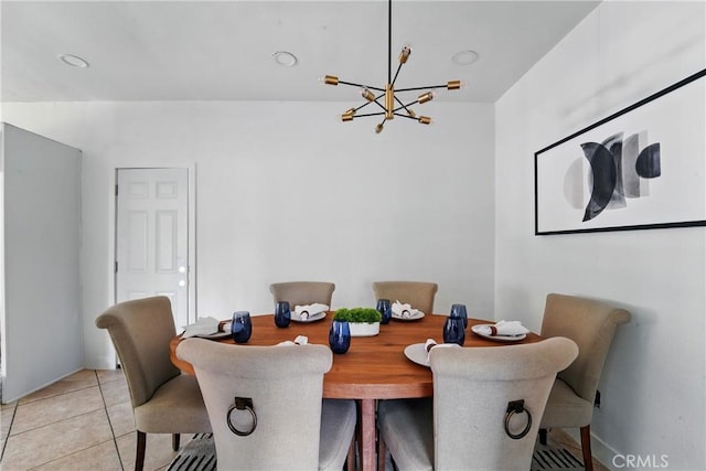 236 N Michigan Ave, Pasadena, CA 91106 - dining space featuring a chandelier and light tile patterned floors