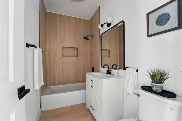 236 N Michigan Ave, Pasadena, CA 91106 - full bathroom featuring vanity, bathing tub / shower combination, and wood finished floors