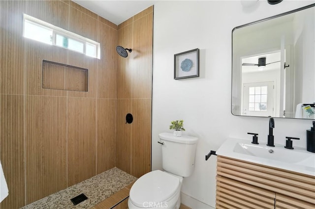 236 N Michigan Ave, Pasadena, CA 91106 - bathroom featuring vanity, tiled shower, and plenty of natural light