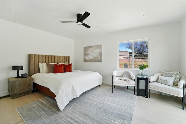 236 N Michigan Ave, Pasadena, CA 91106 - bedroom featuring a ceiling fan and light wood-style floors
