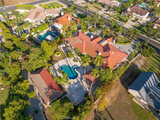 275 E 24th St, Upland, CA 91784 - aerial view of residential area featuring a pool