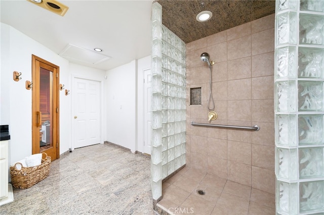 275 E 24th St, Upland, CA 91784 - full bath with a tile shower and recessed lighting