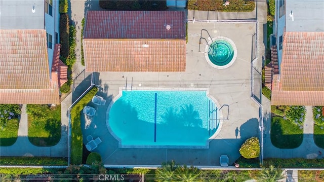 120 Poxon Pl, West Covina, CA 91790 - aerial view of a pool area