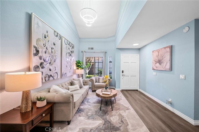 120 Poxon Pl, West Covina, CA 91790 - living area featuring wood finished floors and baseboards