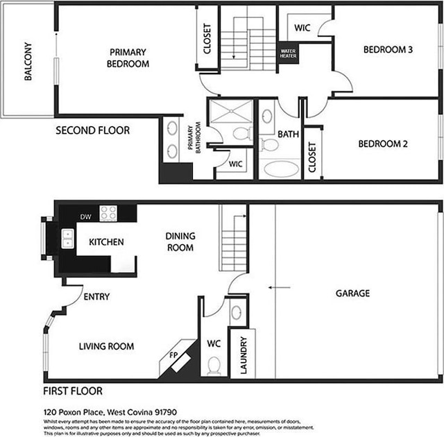 120 Poxon Pl, West Covina, CA 91790 - view of property floor plan