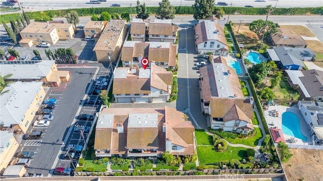 120 Poxon Pl, West Covina, CA 91790 - aerial perspective of suburban area featuring a pool