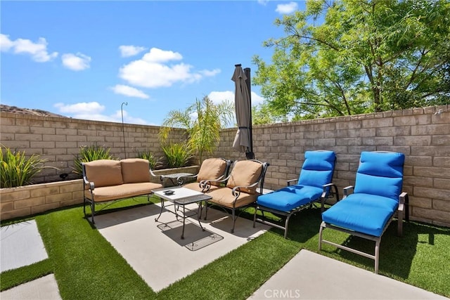 28518 High Ridge Dr, Saugus, CA 91390 - fenced backyard with a patio area