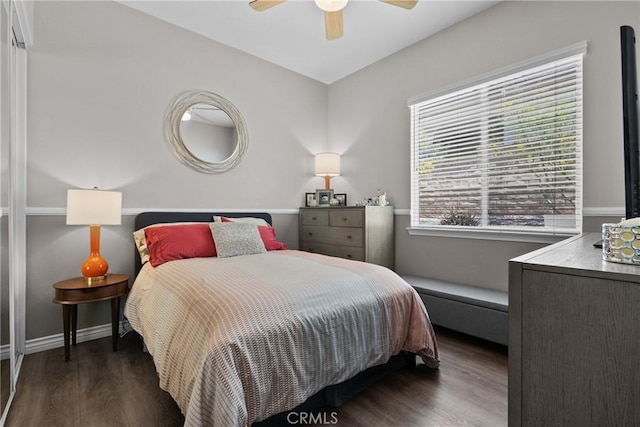 28518 High Ridge Dr, Saugus, CA 91390 - bedroom featuring wood finished floors and a ceiling fan
