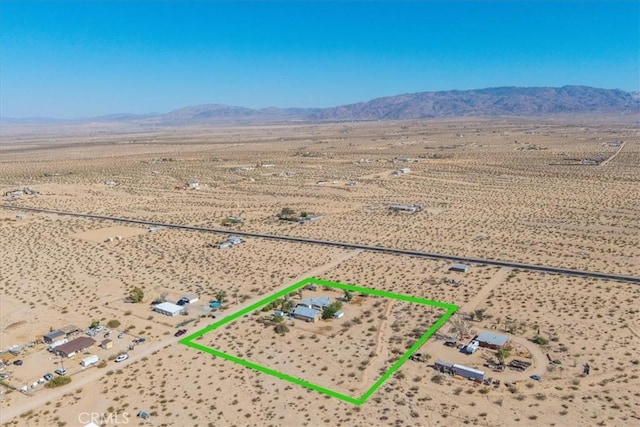 1638 Hales Dr Unit 29, Palms, CA 92277 - overview of rural landscape with a desert landscape and property parcel outlined