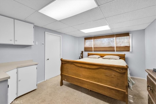 1638 Hales Dr Unit 29, Palms, CA 92277 - bedroom with light carpet and a drop ceiling