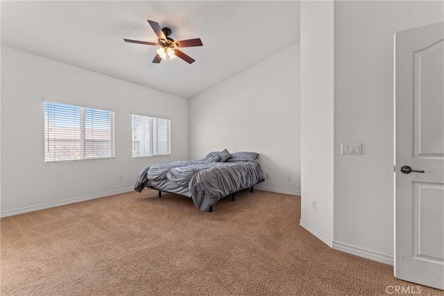 2041 Kalliope Ave, Lancaster, CA 93536 - bedroom featuring lofted ceiling, light carpet, and a ceiling fan