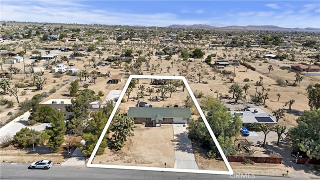 58706 Buena Vista Dr, Yucca Valley, CA 92284 - aerial view of property's location featuring property parcel outlined