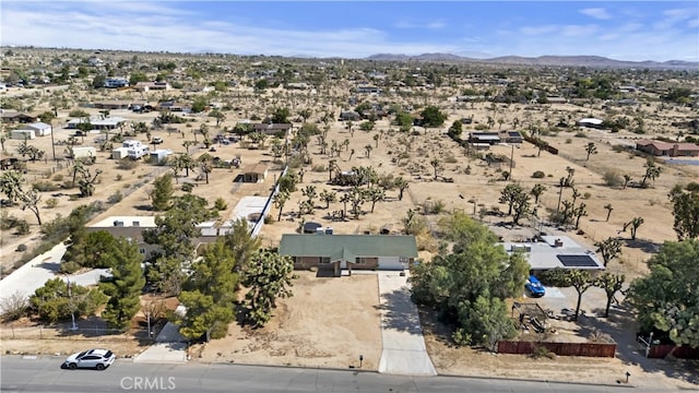 58706 Buena Vista Dr, Yucca Valley, CA 92284 - bird's eye view of a desert landscape and a mountain backdrop