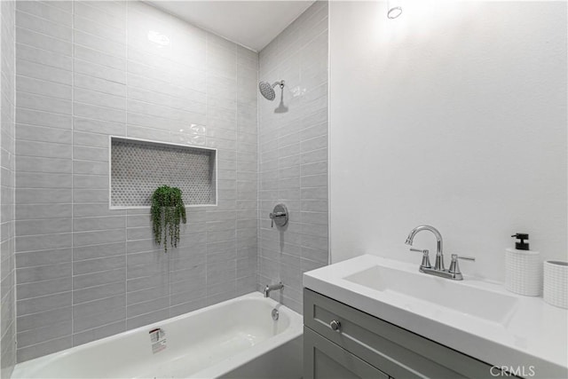 1818 W 79th St, Los Angeles, CA 90047 - bathroom with washtub / shower combination and vanity
