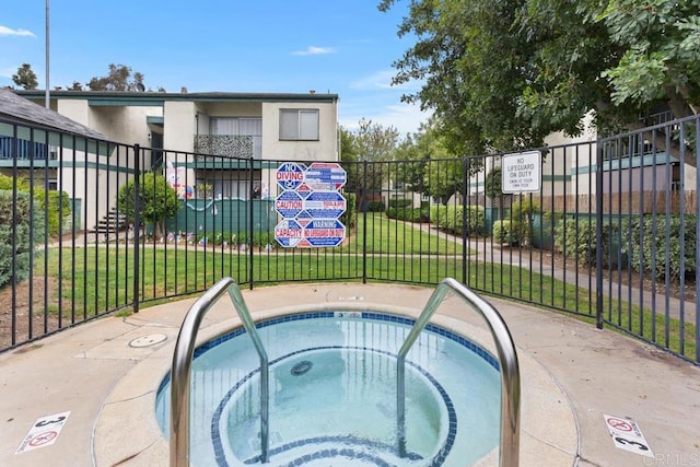 1811 E Grand Ave Unit 162, Escondido, CA 92027 - view of pool with a hot tub