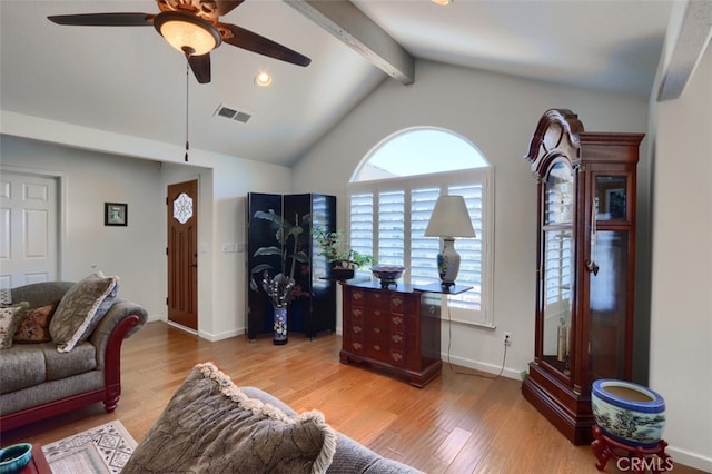 47003 Lookout Mountain Dr, Coarsegold, CA 93614 - living area with ceiling fan, light wood-type flooring, and recessed lighting