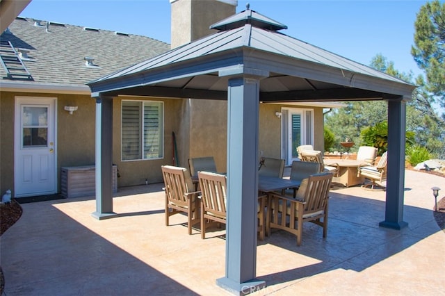 47003 Lookout Mountain Dr, Coarsegold, CA 93614 - view of patio / terrace with a gazebo and outdoor dining space