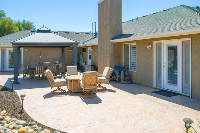 47003 Lookout Mountain Dr, Coarsegold, CA 93614 - view of patio featuring outdoor dining area and a gazebo