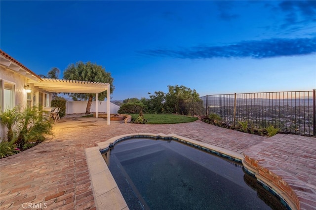27403 Garza Dr, Saugus, CA 91350 - swimming pool with a pergola, a patio, and a fenced backyard