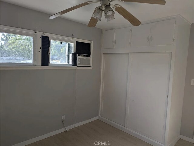 263 S 3rd Ave, Upland, CA 91786 - unfurnished bedroom featuring light wood finished floors, a closet, and a ceiling fan