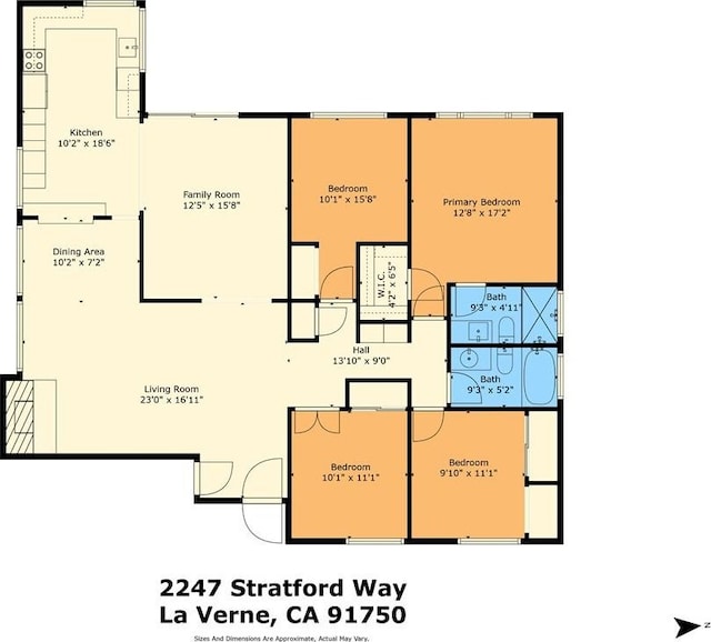 2247 Stratford Way, La Verne, CA 91750 - view of floor plan / room layout