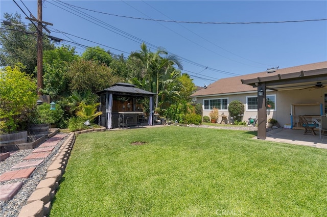 2247 Stratford Way, La Verne, CA 91750 - view of green lawn featuring a gazebo and a patio area