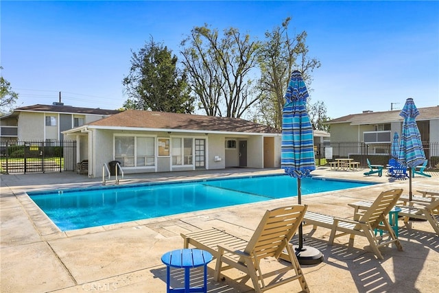 26200 Redlands Blvd Unit 164, Redlands, CA 92373 - community pool featuring a patio area and an outbuilding