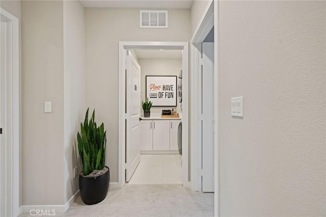 15218 Janine Dr Unit 2, Whittier, CA 90605 - corridor with light colored carpet and baseboards