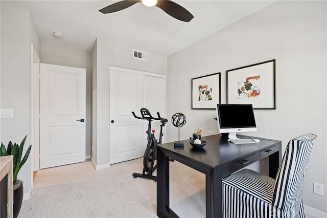 15218 Janine Dr Unit 2, Whittier, CA 90605 - office featuring ceiling fan and light colored carpet