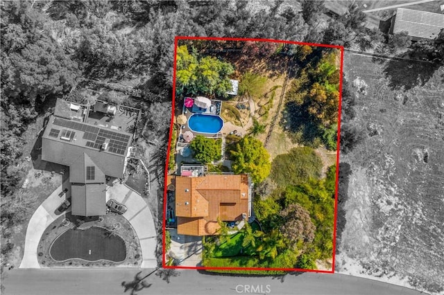 30451 San Pasqual Rd, Temecula, CA 92591 - aerial view of property and surrounding area with property boundaries highlighted