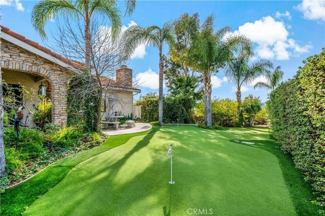 30451 San Pasqual Rd, Temecula, CA 92591 - view of yard featuring a putting area