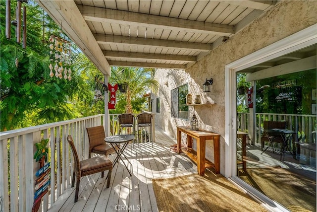 30451 San Pasqual Rd, Temecula, CA 92591 - wooden deck featuring outdoor dining space