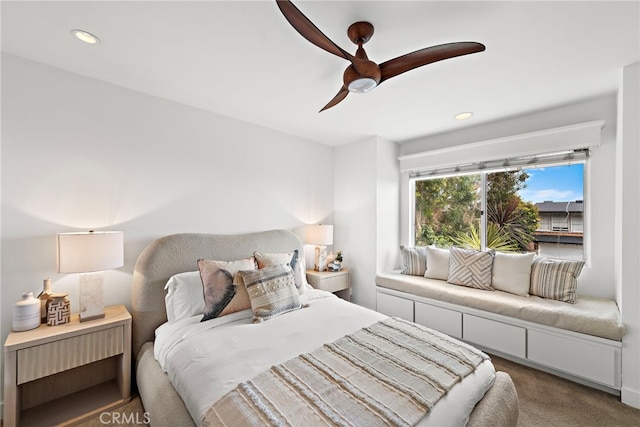 970 Quivera St, Laguna Beach, CA 92651 - carpeted bedroom with ceiling fan and recessed lighting