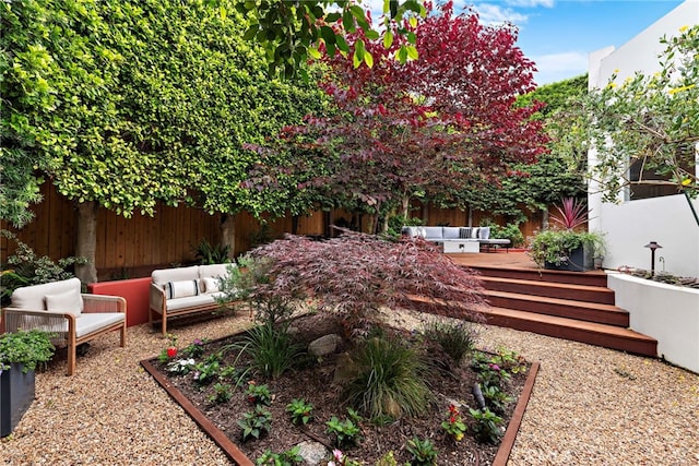 970 Quivera St, Laguna Beach, CA 92651 - view of yard featuring an outdoor hangout area and a deck