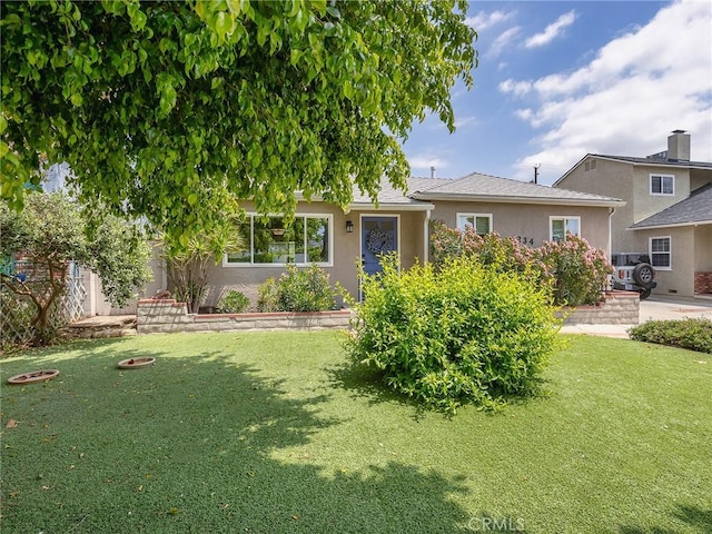 1234 N Pass Ave, Burbank, CA 91505 - view of front of home with a front yard and stucco siding