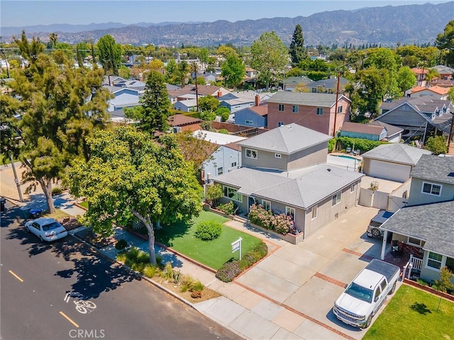1234 N Pass Ave, Burbank, CA 91505 - aerial perspective of suburban area featuring mountains
