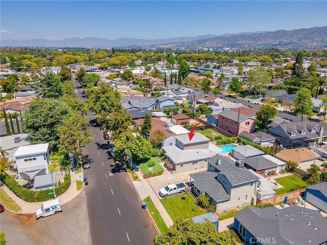 1234 N Pass Ave, Burbank, CA 91505 - aerial perspective of suburban area featuring a mountainous background