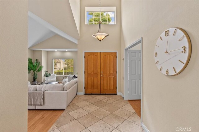 3891 Hunters Grove Ct, Moorpark, CA 93021 - foyer featuring a high ceiling and baseboards