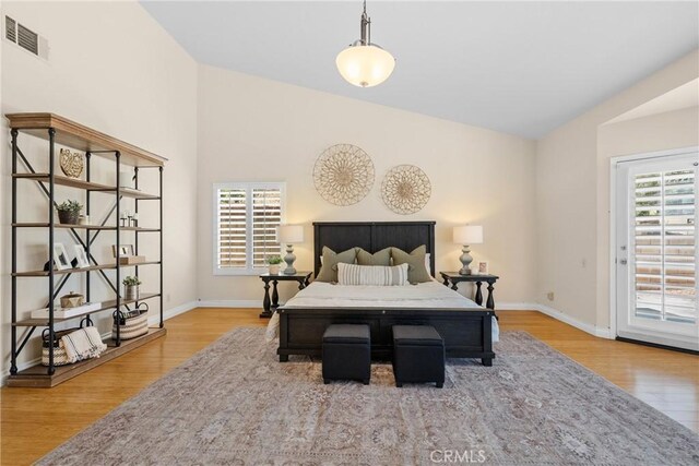 3891 Hunters Grove Ct, Moorpark, CA 93021 - bedroom with vaulted ceiling and wood finished floors