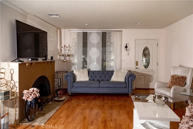 616 E Lomita Ave, Glendale, CA 91205 - living area featuring ornamental molding and wood finished floors